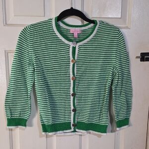 Green Striped Women's Sweater